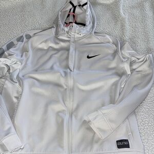 Nike Elite white fold zip sweater Jacket